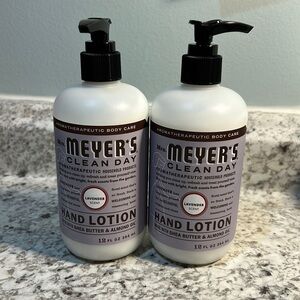 MEYERS Clean Day Hand Lotion Lavender Shea Butter Almond Oil 2 Bottles 12FLOZ ea